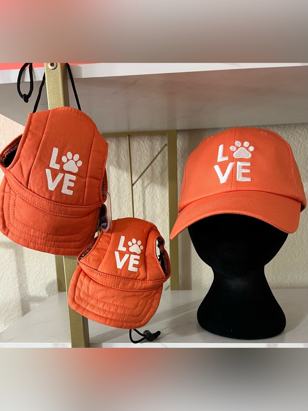 3PC Adult and Dog Adjustable Baseball Hats